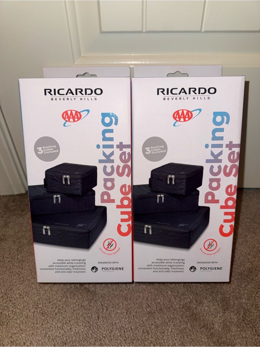 Ricardo Beverly Hills AAA Packing Cube Set - Black 2sets